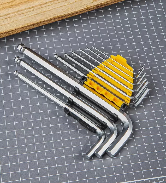 DELI σετ κλειδιά Allen DL3088 με μακρύ βραχίονα, 1.5-10mm, Cr-V, 9τμχ 4 DELI σετ κλειδιά Allen DL3088 με μακρύ βραχίονα, 1.5-10mm, Cr-V, 9τμχ - Image 2