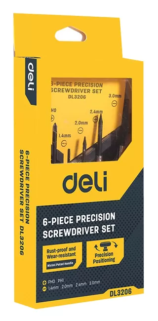 DELI set κατσαβιδιών ακριβείας DL3206, 6τμχ 5 DELI set κατσαβιδιών ακριβείας DL3206, 6τμχ - Image 3