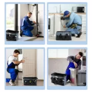 DELI τσάντα εργαλείων χειρός DL430018, υφασμάτινη, 40x20x27cm, γκρι 4