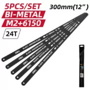 DELI σετ λάμες πριονιού σιδήρου/ξύλου DL4673, 300mm, 24 TPI, 5τμχ 3