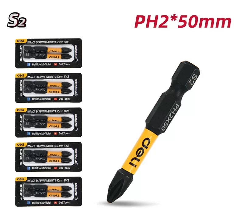 DELI σετ μύτες κατσαβιδιού DL501002Z για δραπανοκατσάβιδο, σταυρωτές, PH2x50mm, 10τμχ 5 DELI σετ μύτες κατσαβιδιού DL501002Z για δραπανοκατσάβιδο, σταυρωτές, PH2x50mm, 10τμχ - Image 3
