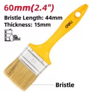 DELI πινέλο βαφής DL509136 με φυσικές τρίχες, πλαστική λαβή, 60mm 2