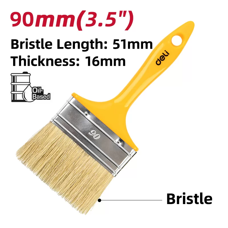 DELI πινέλο βαφής DL509138 με φυσικές τρίχες, πλαστική λαβή, 90mm 4 DELI πινέλο βαφής DL509138 με φυσικές τρίχες, πλαστική λαβή, 90mm - Image 2