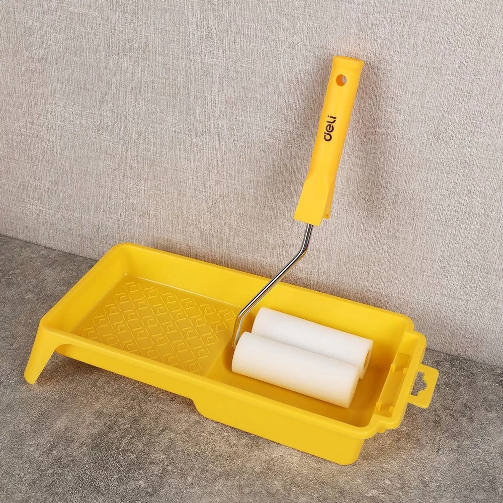 DELI σετ βαφής DL509704, 2x ρολά/λαβή/σκάφη, πολυεστερικός αφρός, 10mm, 100mm, 4τμχ 4 DELI σετ βαφής DL509704, 2x ρολά/λαβή/σκάφη, πολυεστερικός αφρός, 10mm, 100mm, 4τμχ - Image 2