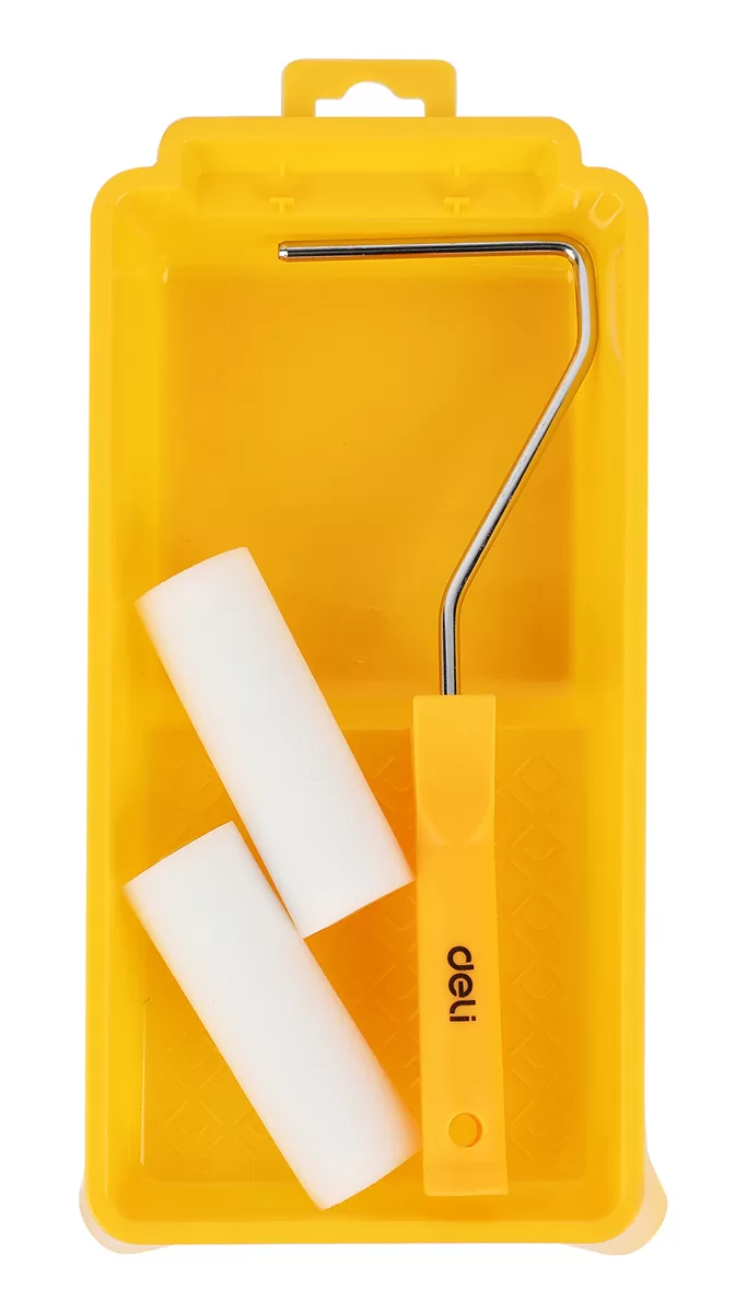 DELI σετ βαφής DL509704, 2x ρολά/λαβή/σκάφη, πολυεστερικός αφρός, 10mm, 100mm, 4τμχ 3 DELI σετ βαφής DL509704, 2x ρολά/λαβή/σκάφη, πολυεστερικός αφρός, 10mm, 100mm, 4τμχ