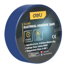 DELI μονωτική ταινία υψηλής αντοχής DL5265, 18mm x 9.15m, μπλε
