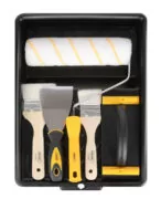 DELI σετ βαφής DL528006, ρολό/2x πινέλα/σπάτουλα/γυαλοχαρτιέρα/σκάφη, 6τμχ