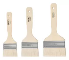 DELI σετ πινέλα βαφής DL528101 με φυσικές τρίχες, ξύλινη λαβή, 50/75/100mm, 3τμχ