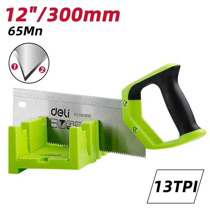 DELI πριόνι ξύλου DL580900 με φαλτσοκούτι, 300mm, 13 TPI 6 DELI πριόνι ξύλου DL580900 με φαλτσοκούτι, 300mm, 13 TPI - Image 4