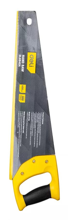 DELI πριόνι ξύλου DL6845A με εργονομική λαβή, 450mm, κίτρινο 5 DELI πριόνι ξύλου DL6845A με εργονομική λαβή, 450mm, κίτρινο - Image 3