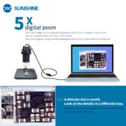 SUNSHINE ψηφιακό μικροσκόπιο DM-1000S, 50x-1000x, USB, LED 7