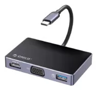 ORICO docking station DM-5P, 5 θυρών, USB-C σύνδεση, 100W PD, 4K, μαύρο 1