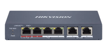 HIKVISION Managed switch DS-3E1106HP-EI, 4x PoE & 2x RJ45 ports, 100Mbps 1 HIKVISION Managed switch DS-3E1106HP-EI, 4x PoE & 2x RJ45 ports, 100Mbps