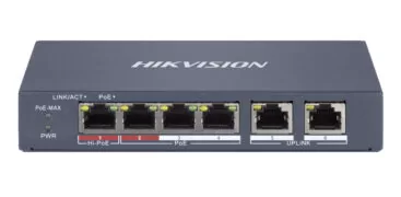 HIKVISION Managed switch DS-3E1106HP-EI, 4x PoE & 2x RJ45 ports, 100Mbps 2 HIKVISION Managed switch DS-3E1106HP-EI, 4x PoE & 2x RJ45 ports, 100Mbps 1