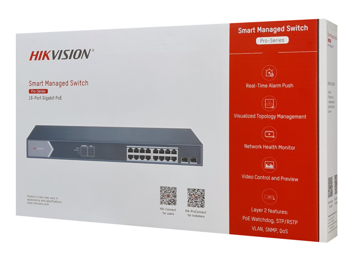 HIKVISION Managed switch DS-3E1518P-SI, 16x PoE & 2x SFP ports, 1000Mbps 6 HIKVISION Managed switch DS-3E1518P-SI, 16x PoE & 2x SFP ports, 1000Mbps - Image 4