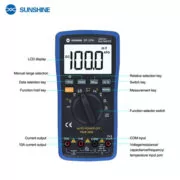 SUNSHINE ψηφιακό πολύμετρο DT-17N, AC 700V/DC 1000V, AC/DC 10A 4