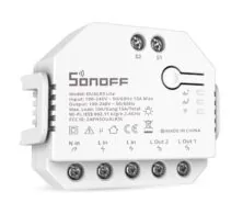SONOFF smart διακόπτης DUALR3 Lite, 2-Gang, Wi-Fi, 15A, λευκός