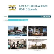 TP-LINK access point EAP613, οροφής, Wi-Fi 6, 1800Mbps, Mesh, Ver. 1.0 4