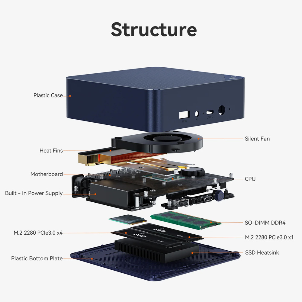 BEELINK mini PC EQ14, Intel N150, 16GB, 500GB M.2, Windows 11 Pro 6 BEELINK mini PC EQ14, Intel N150, 16GB, 500GB M.2, Windows 11 Pro - Image 4