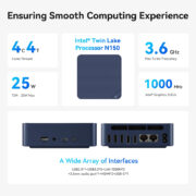 BEELINK mini PC EQ14, Intel N150, 16GB, 500GB M.2, Windows 11 Pro 24 BEELINK mini PC EQ14, Intel N150, 16GB, 500GB M.2, Windows 11 Pro 9