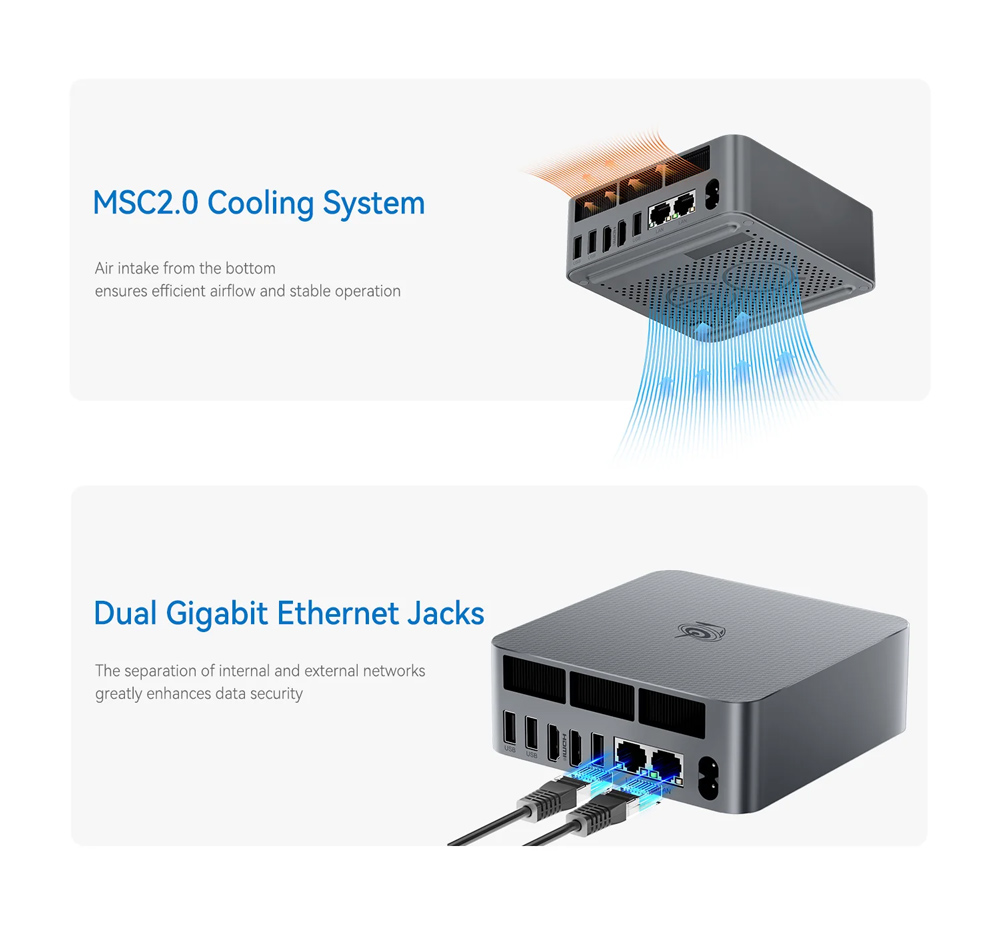 BEELINK mini PC EQi12, Intel i5-1235U, 16GB, 500GB M.2, Windows 11 Pro 11 BEELINK mini PC EQi12, Intel i5-1235U, 16GB, 500GB M.2, Windows 11 Pro - Image 9