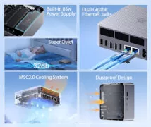 BEELINK mini PC EQR6, AMD Ryzen 5 6600U, 24GB, 500GB M.2, Windows 11 Pro 4