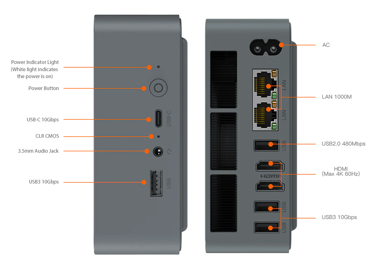BEELINK mini PC EQR6, AMD Ryzen 5 6600U, 24GB, 500GB M.2, Windows 11 Pro 13 BEELINK mini PC EQR6, AMD Ryzen 5 6600U, 24GB, 500GB M.2, Windows 11 Pro - Image 11