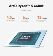 BEELINK mini PC EQR6, AMD Ryzen 5 6600H, 24GB, 500GB M.2, Windows 11 Pro 5