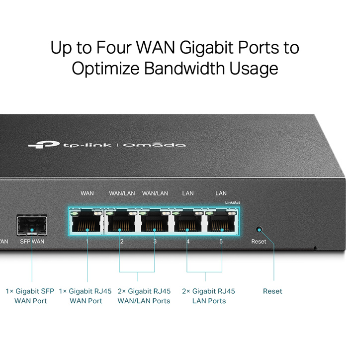 TP-LINK Gigabit VPN Router ER7206, 5x Gigabit & 1x SFP port, Ver. 1.0 6 TP-LINK Gigabit VPN Router ER7206, 5x Gigabit & 1x SFP port, Ver. 1.0 - Image 4