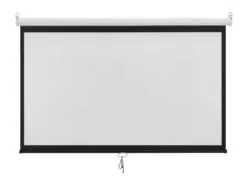 BRATECK οθόνη προβολής projector τοίχου/οροφής ESBA100, 221x124cm, 16:9/100", πτυσσόμενη
