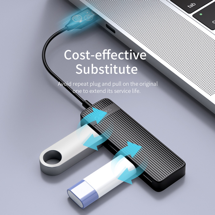 ORICO USB hub FL02, 4x θυρών, USB 2.0, 480Mbps, USB σύνδεση, μαύρο 4 ORICO USB hub FL02, 4x θυρών, USB 2.0, 480Mbps, USB σύνδεση, μαύρο - Image 2
