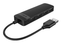 ORICO USB hub FL02, 4x θυρών, USB 2.0, 480Mbps, USB σύνδεση, μαύρο 1 ORICO USB hub FL02, 4x θυρών, USB 2.0, 480Mbps, USB σύνδεση, μαύρο