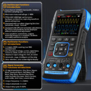 FNIRSI 3 σε 1 παλμογράφος/πολύμετρο/signal generator χειρός 2C53T, επαναφορτιζόμενο 6