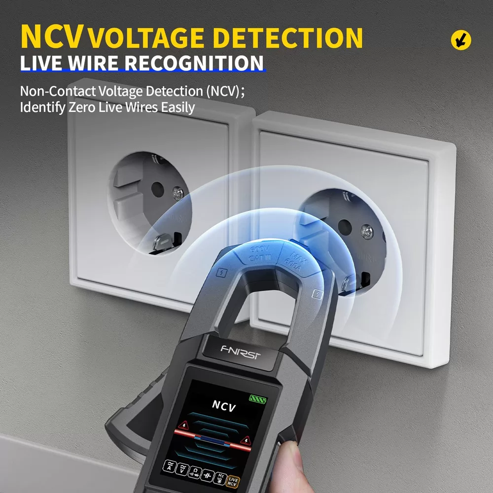 FNIRSI ψηφιακή αμπεροτσιμπίδα/πολύμετρο DMC-100, 600A AC/DC, NCV, True RMS, επαναφορτιζόμενη 8 FNIRSI ψηφιακή αμπεροτσιμπίδα/πολύμετρο DMC-100, 600A AC/DC, NCV, True RMS, επαναφορτιζόμενη - Image 6