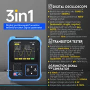 FNIRSI 3 σε 1 παλμογράφος/signal generator/transistor tester χειρός DSO-TC3, επαναφορτιζόμενο 12 FNIRSI 3 σε 1 παλμογράφος/signal generator/transistor tester χειρός DSO-TC3, επαναφορτιζόμενο 2