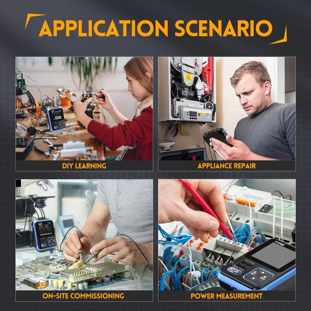 FNIRSI 3 σε 1 παλμογράφος/signal generator/transistor tester χειρός DSO-TC3, επαναφορτιζόμενο 6 FNIRSI 3 σε 1 παλμογράφος/signal generator/transistor tester χειρός DSO-TC3, επαναφορτιζόμενο - Image 4