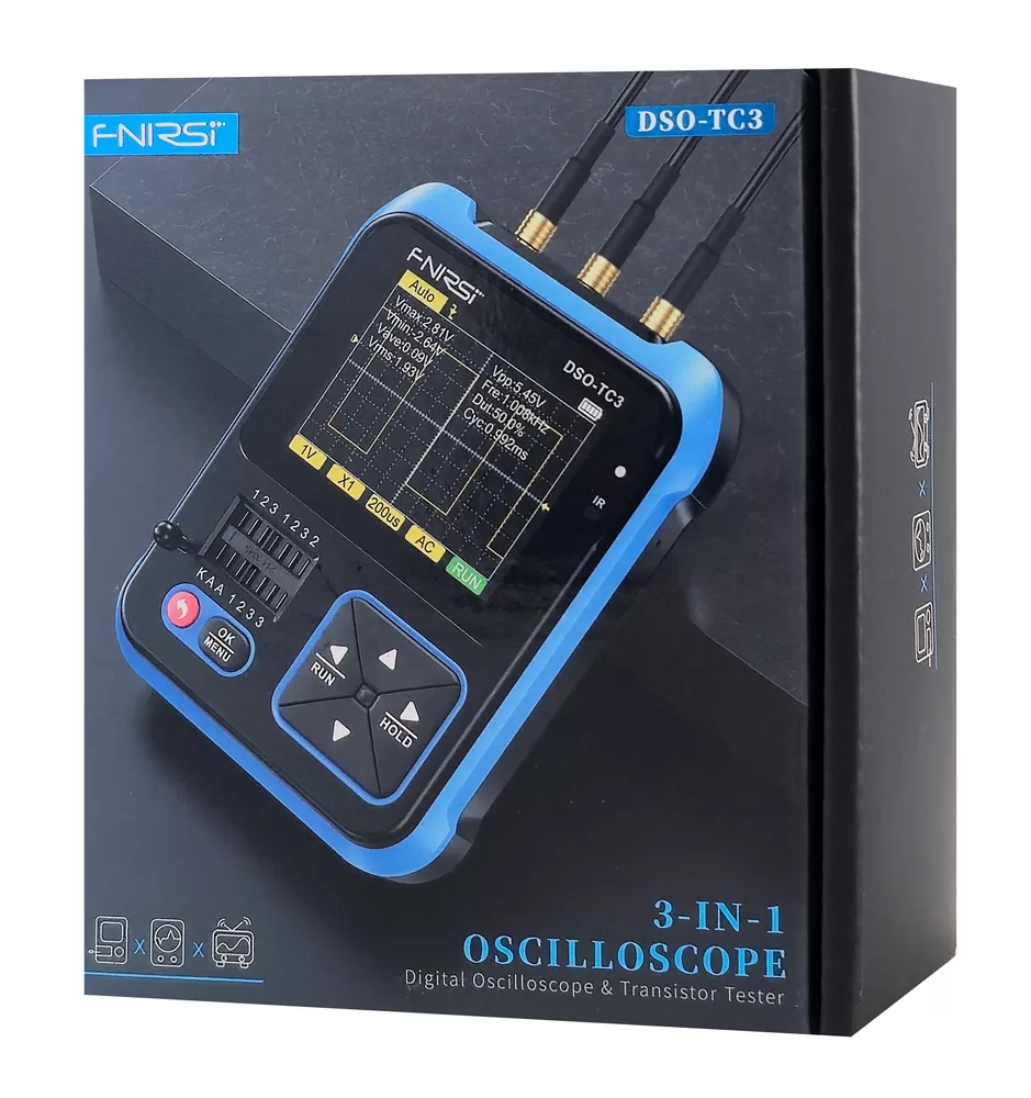 FNIRSI 3 σε 1 παλμογράφος/signal generator/transistor tester χειρός DSO-TC3, επαναφορτιζόμενο 11 FNIRSI 3 σε 1 παλμογράφος/signal generator/transistor tester χειρός DSO-TC3, επαναφορτιζόμενο - Image 9