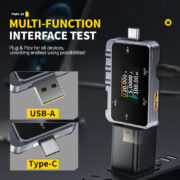 FNIRSI USB tester φόρτισης FNAC-28, USB & USB-C 2