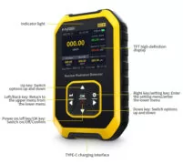 FNIRSI ψηφιακός μετρητής ακτινοβολίας GC-01, β/γ/Χ ακτίνες, επαναφορτιζόμενος 6