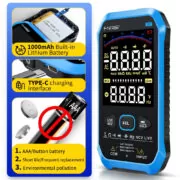 FNIRSI ψηφιακό πολύμετρο S1, 1000V AC/DC, NCV, RMS, επαναφορτιζόμενο 4