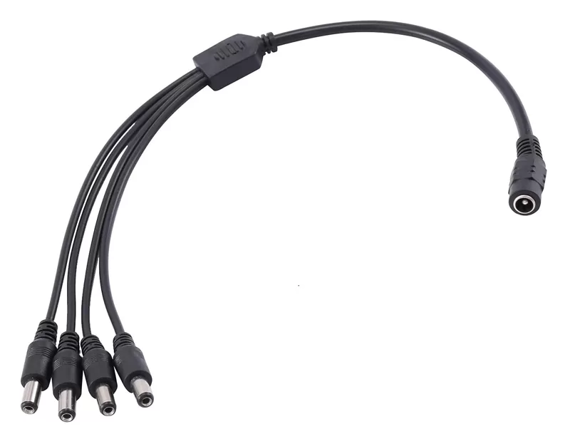 FOLKSAFE splitter DC1F4M, 1 θηλυκό σε 4 αρσενικά, 5.5x2.1mm, 4τμχ 3 FOLKSAFE splitter DC1F4M, 1 θηλυκό σε 4 αρσενικά, 5.5x2.1mm, 4τμχ