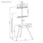 BRATECK βάση τηλεόρασης δαπέδου FS28-44F-04, 43-65", έως 35kg, με ράφι 14 BRATECK βάση τηλεόρασης δαπέδου FS28-44F-04, 43-65", έως 35kg, με ράφι 6