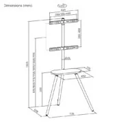 BRATECK βάση τηλεόρασης δαπέδου FS28-44F-04, 43-65", έως 35kg, με ράφι 14 BRATECK βάση τηλεόρασης δαπέδου FS28-44F-04, 43-65", έως 35kg, με ράφι 6