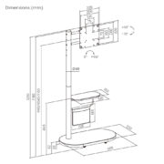 BRATECK βάση τηλεόρασης δαπέδου FS54-22T-02W, 17-43", έως 15kg, με ράφι & ροδάκια, λευκή 15 BRATECK βάση τηλεόρασης δαπέδου FS54-22T-02W, 17-43", έως 15kg, με ράφι & ροδάκια, λευκή 7