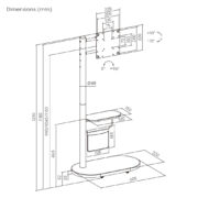 BRATECK βάση τηλεόρασης δαπέδου FS54-22T-02W, 17-43", έως 15kg, με ράφι & ροδάκια, μαύρη 13 BRATECK βάση τηλεόρασης δαπέδου FS54-22T-02W, 17-43", έως 15kg, με ράφι & ροδάκια, μαύρη 6