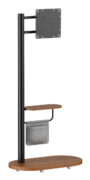 BRATECK βάση τηλεόρασης δαπέδου FS54-22T-02W, 17-43", έως 15kg, με ράφι & ροδάκια, μαύρη 1