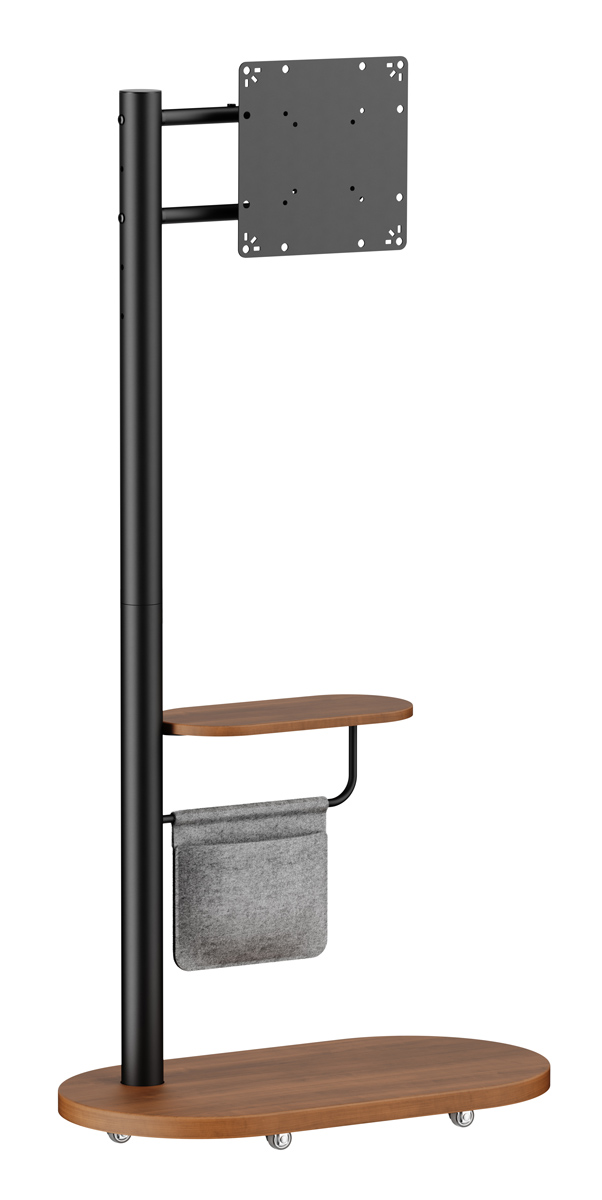 BRATECK βάση τηλεόρασης δαπέδου FS54-22T-02W, 17-43", έως 15kg, με ράφι & ροδάκια, μαύρη 3 BRATECK βάση τηλεόρασης δαπέδου FS54-22T-02W, 17-43", έως 15kg, με ράφι & ροδάκια, μαύρη