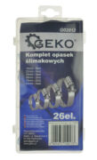 GEKO σετ μεταλλικοί σφιγκτήρες λάστιχων G02812, διάφορα μεγέθη, 26τμχ 2