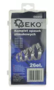 GEKO σετ μεταλλικοί σφιγκτήρες λάστιχων G02812, διάφορα μεγέθη, 26τμχ 2