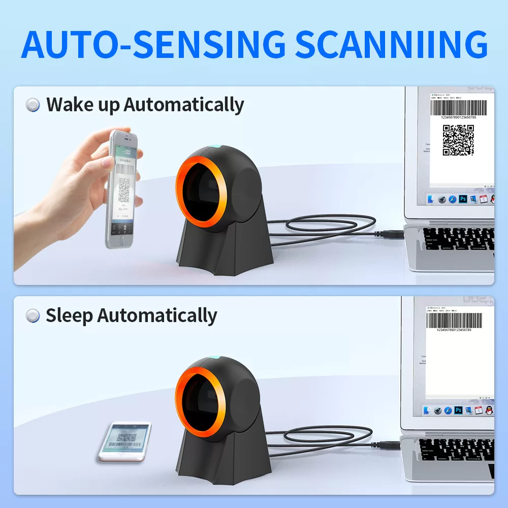 GTCODESTAR επιτραπέζιο barcode scanner GT-8800F, 1D & 2D, ενσύρματο, μαύρο 11 GTCODESTAR επιτραπέζιο barcode scanner GT-8800F, 1D & 2D, ενσύρματο, μαύρο - Image 9